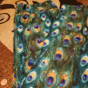 Peacock printed leggings